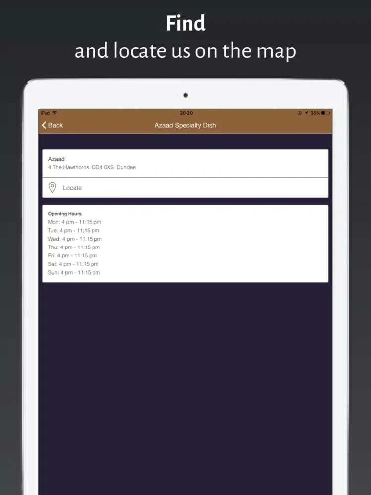 Zrzuty ekranu Azaad Dundee iPad 