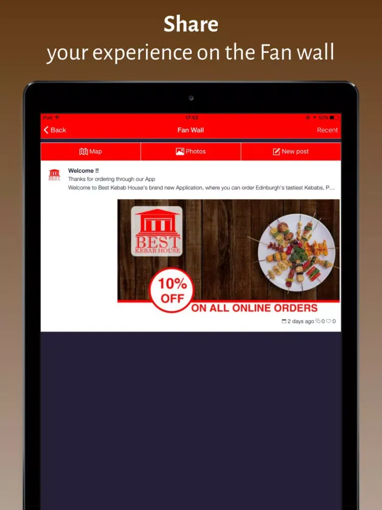 Capturas de tela do Best Kebab House Edinburgh iPad 