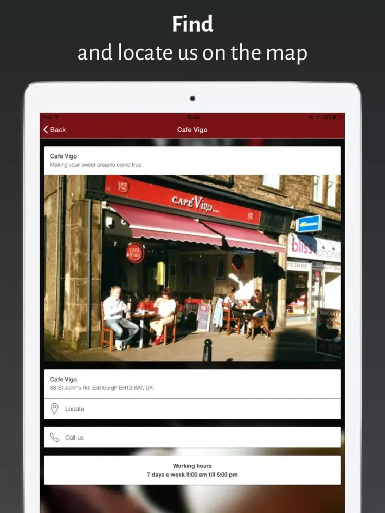 ภาพหน้าจอของ Cafe Vigo iPad 