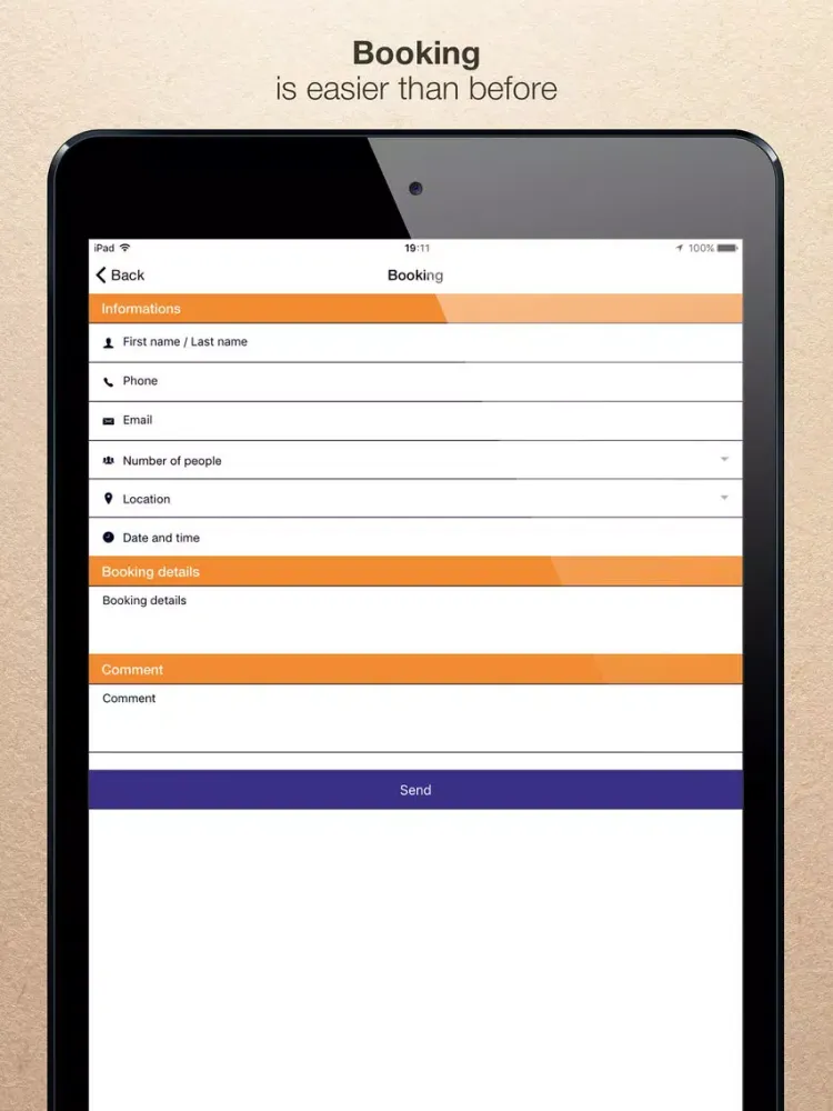 Ảnh chụp màn hình của Elba Takeaway iPad 