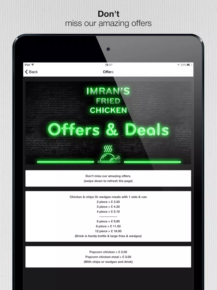 Screenshot di Imran's Fried Chicken iPad 