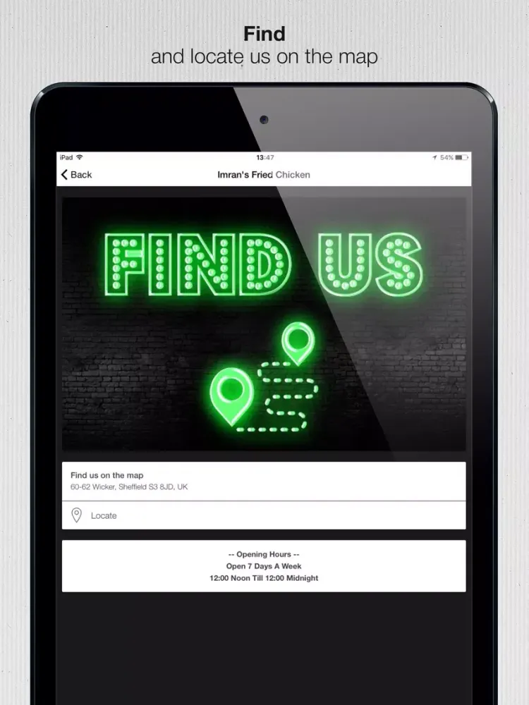 Imran's Fried Chicken iPad  Screenshots