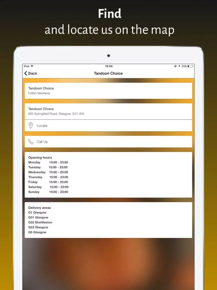 Capturas de pantalla de Tandoori Choice iPad 