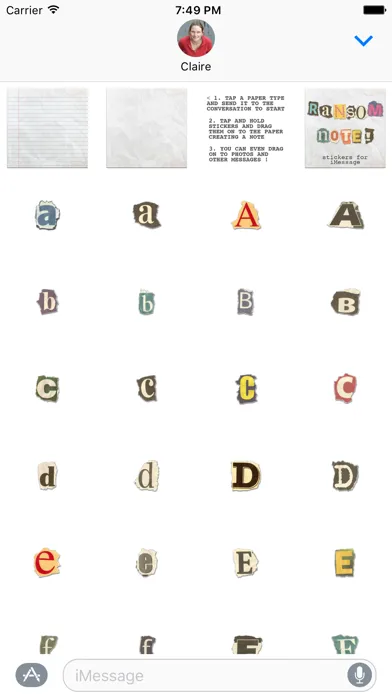 Ransom Note Stickers應用截圖