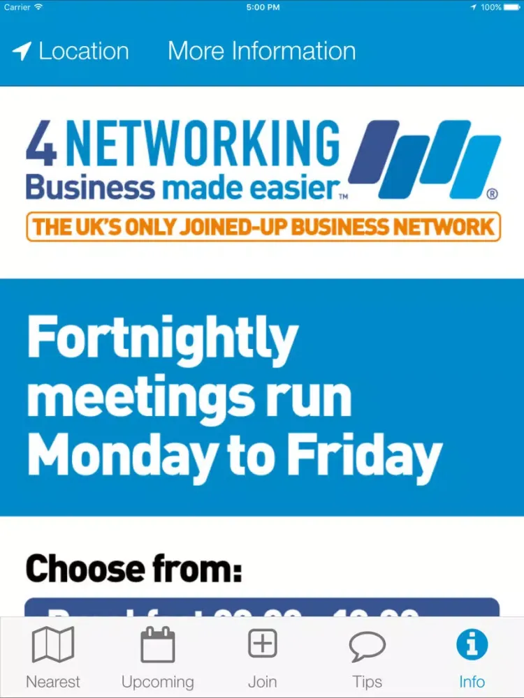 4Networking Meeting Finder iPad 應用截圖