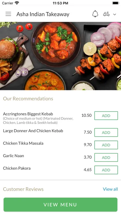 Скриншоты Asha Indian Takeaway