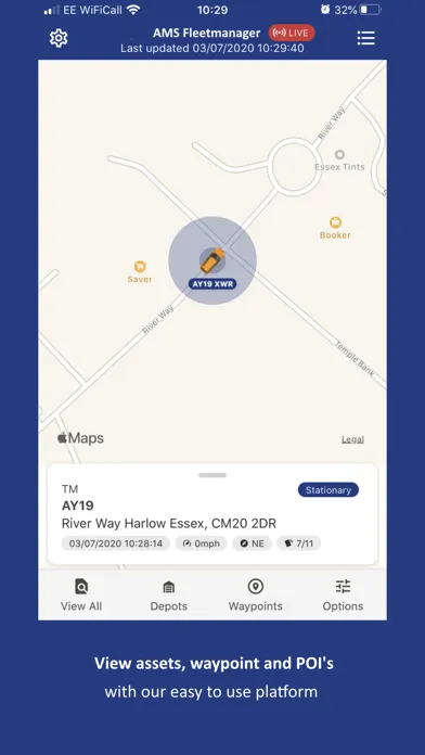 Capturas de tela do AMS FleetManager 2020