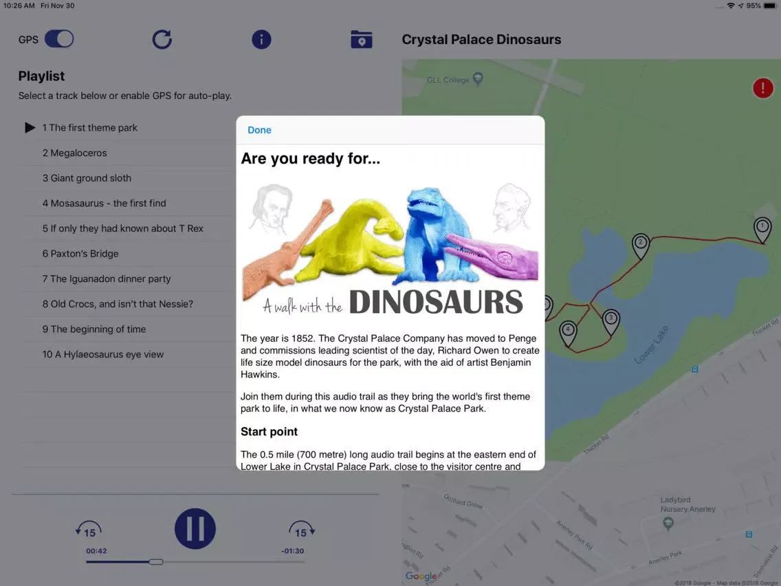Скриншоты Crystal Palace Park Dinosaurs iPad 