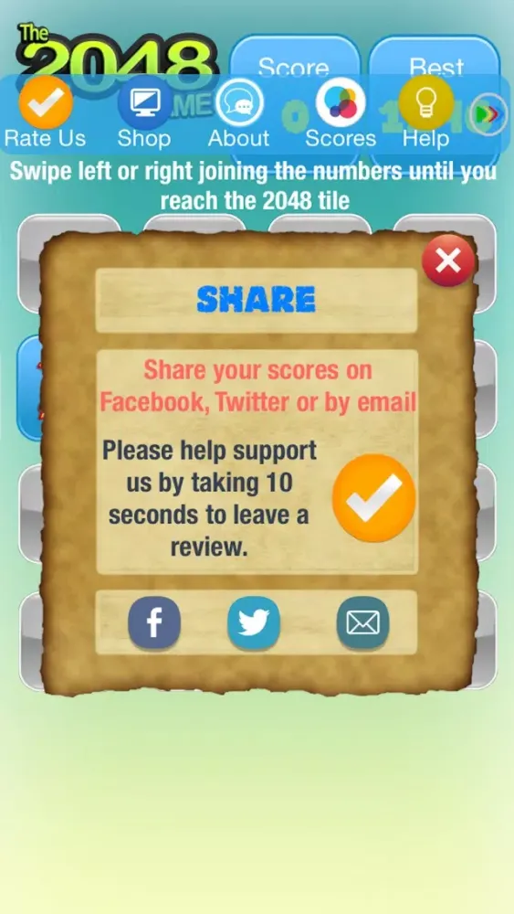 Скриншоты The 2048 Game - Test your Math Skills