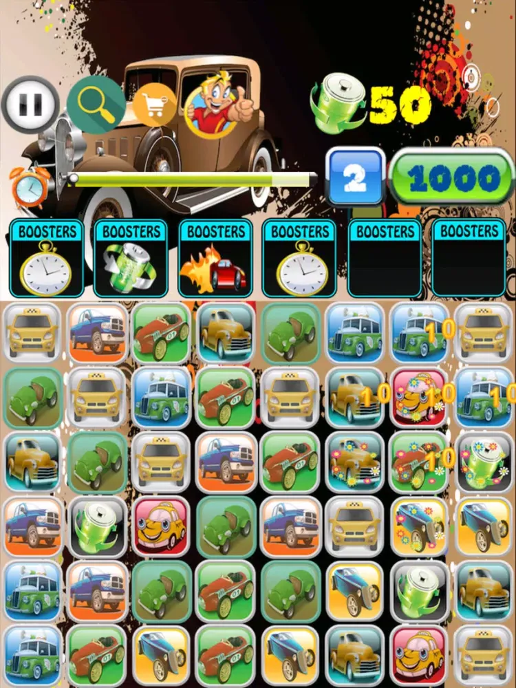 Car Power Quest – A Match 3 Game With 100 Twisted Levels iPad 应用截图