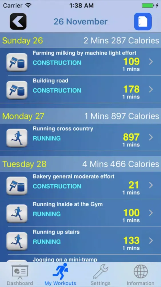 ภาพหน้าจอของ iGymWorkout – Calories & Weight Loss Tracking App