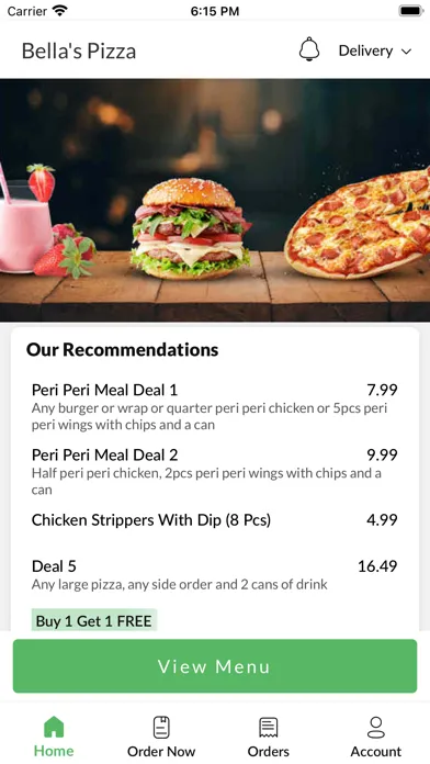 Bella's Pizza. Screenshots