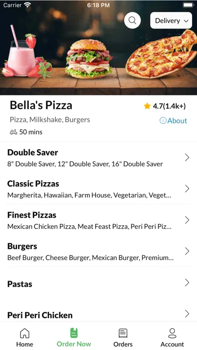 Bella's Pizza. Screenshots