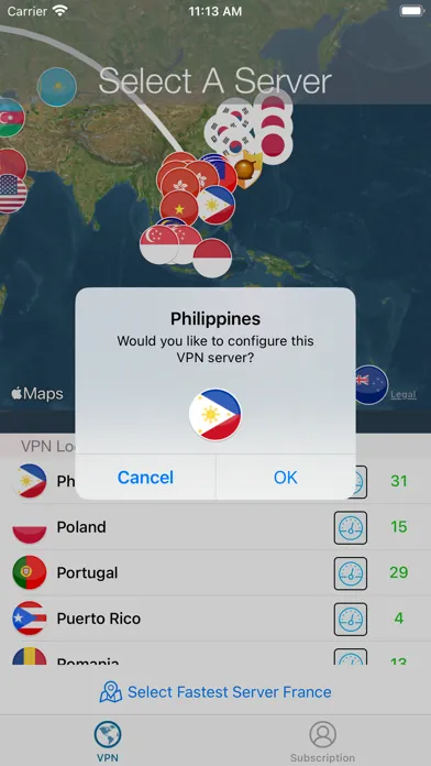 Zrzuty ekranu Flow VPN: Fast Secure VPN