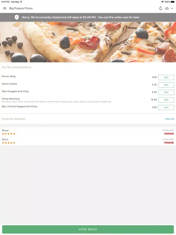 تصاویر Big Poppas Pizzas iPad 