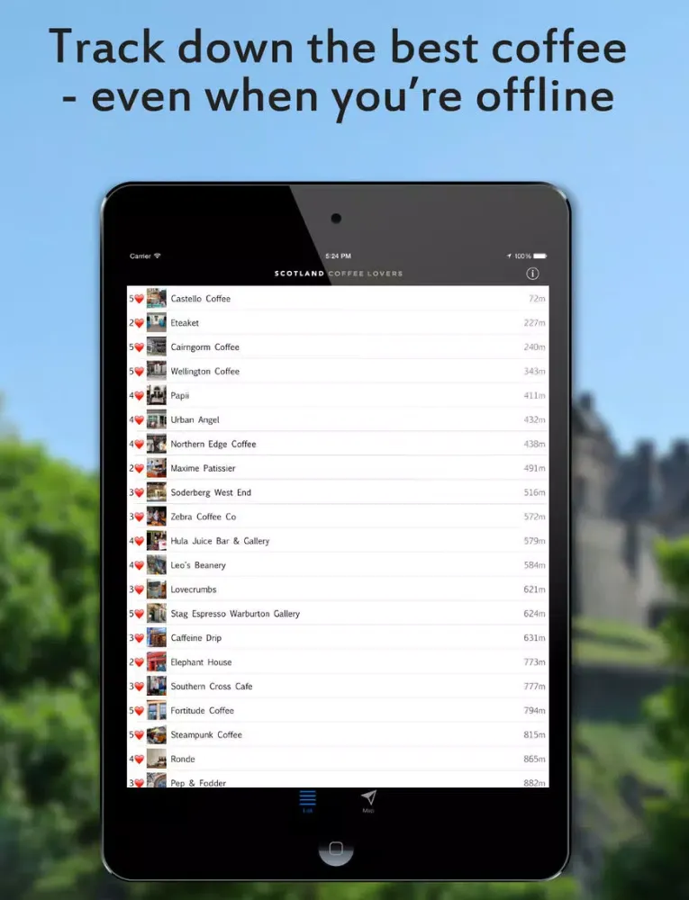 Tangkapan skrin Scotland Coffee Lovers iPad 