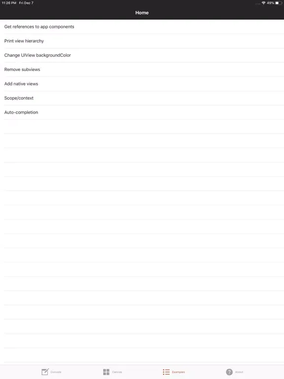 Capturas de tela do NSIDE iPad 