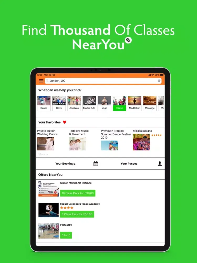 NearYou class and event finder iPad  سکرین شاٹس
