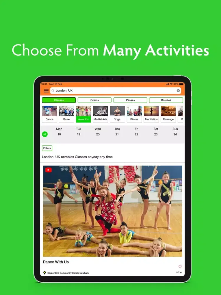 NearYou class and event finder iPad  سکرین شاٹس