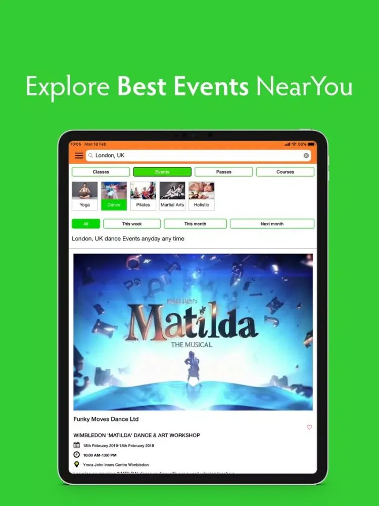 NearYou class and event finder iPad  سکرین شاٹس