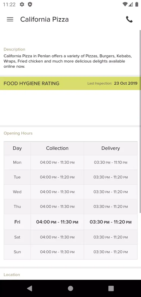 California Pizza Screenshots