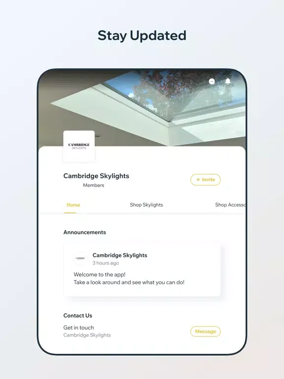 Screenshot di Cambridge Skylights iPad 