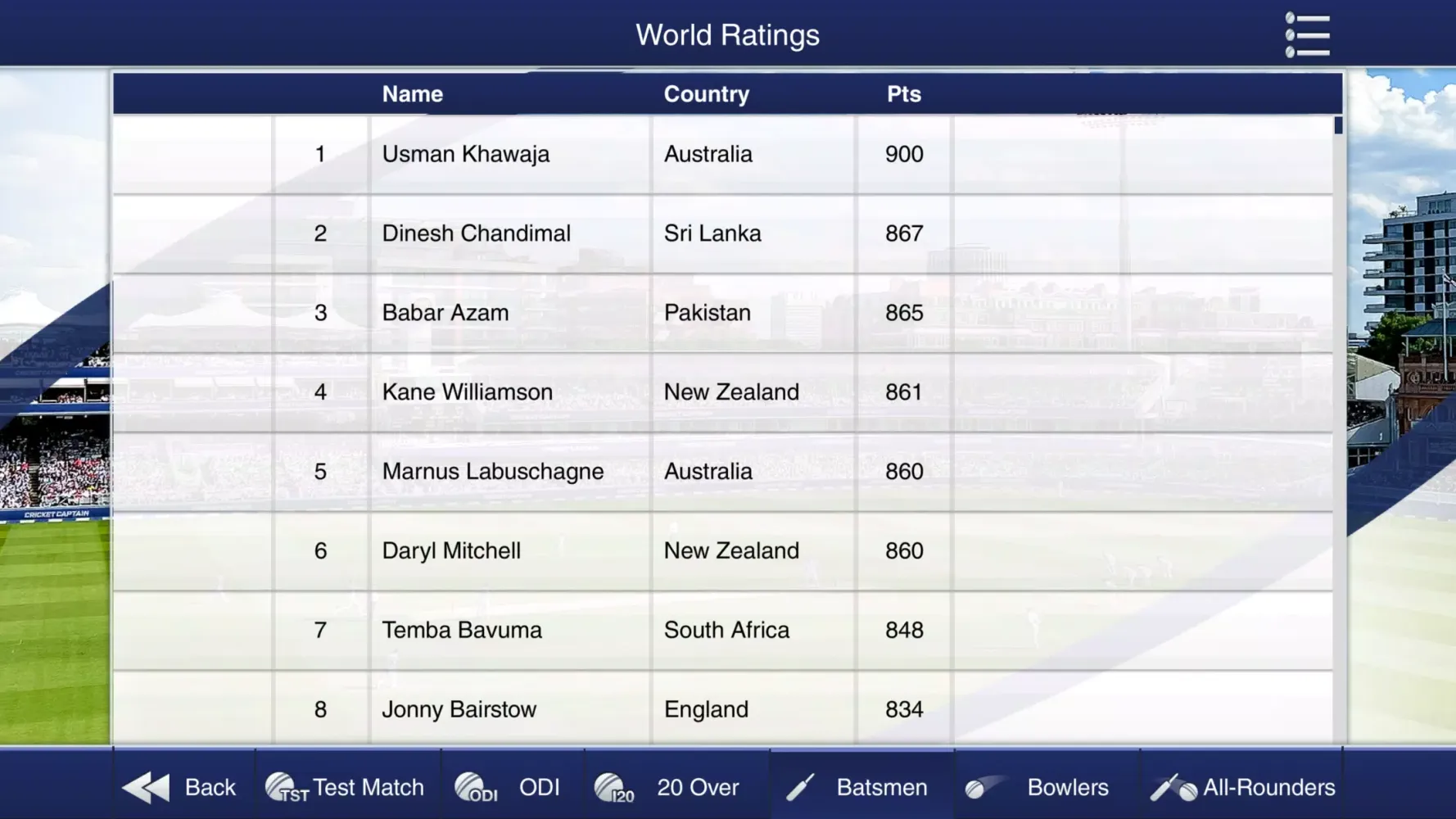 Cricket Captain 2023 Screenshots