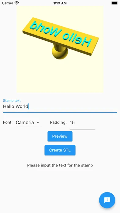 Screenshot di Stamp STL Maker