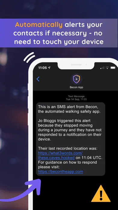 Zrzuty ekranu Becon - Smart Safety Alerts