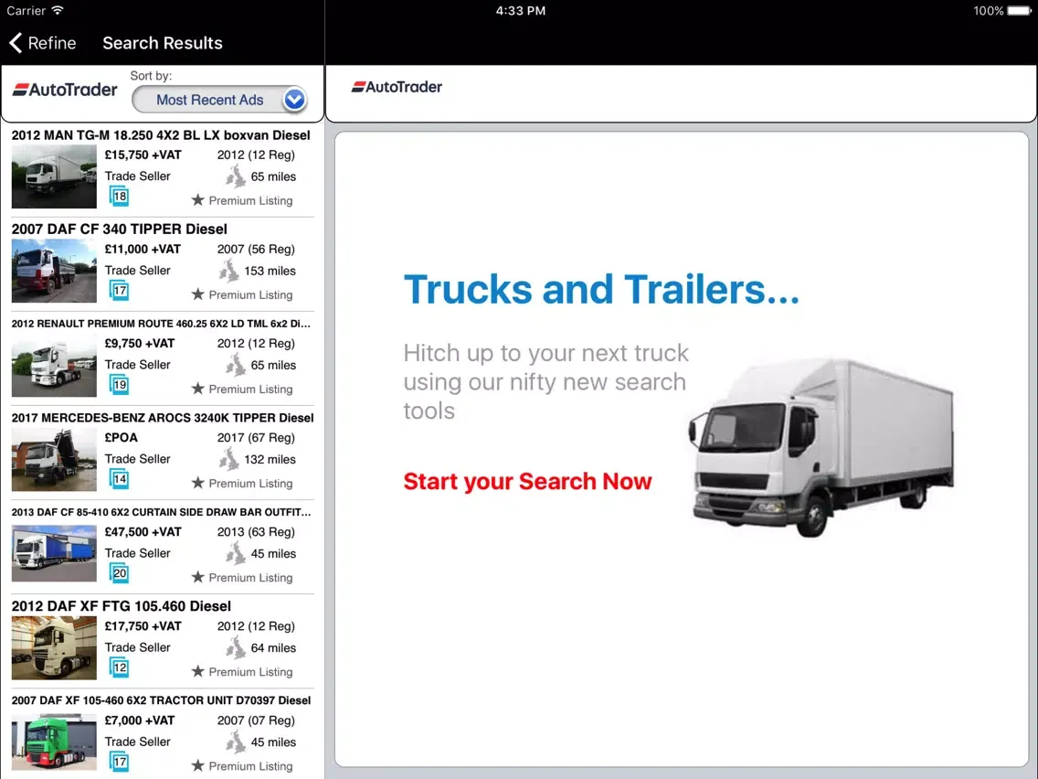 Capturas de tela do Auto Trader Truck & Farm iPad 