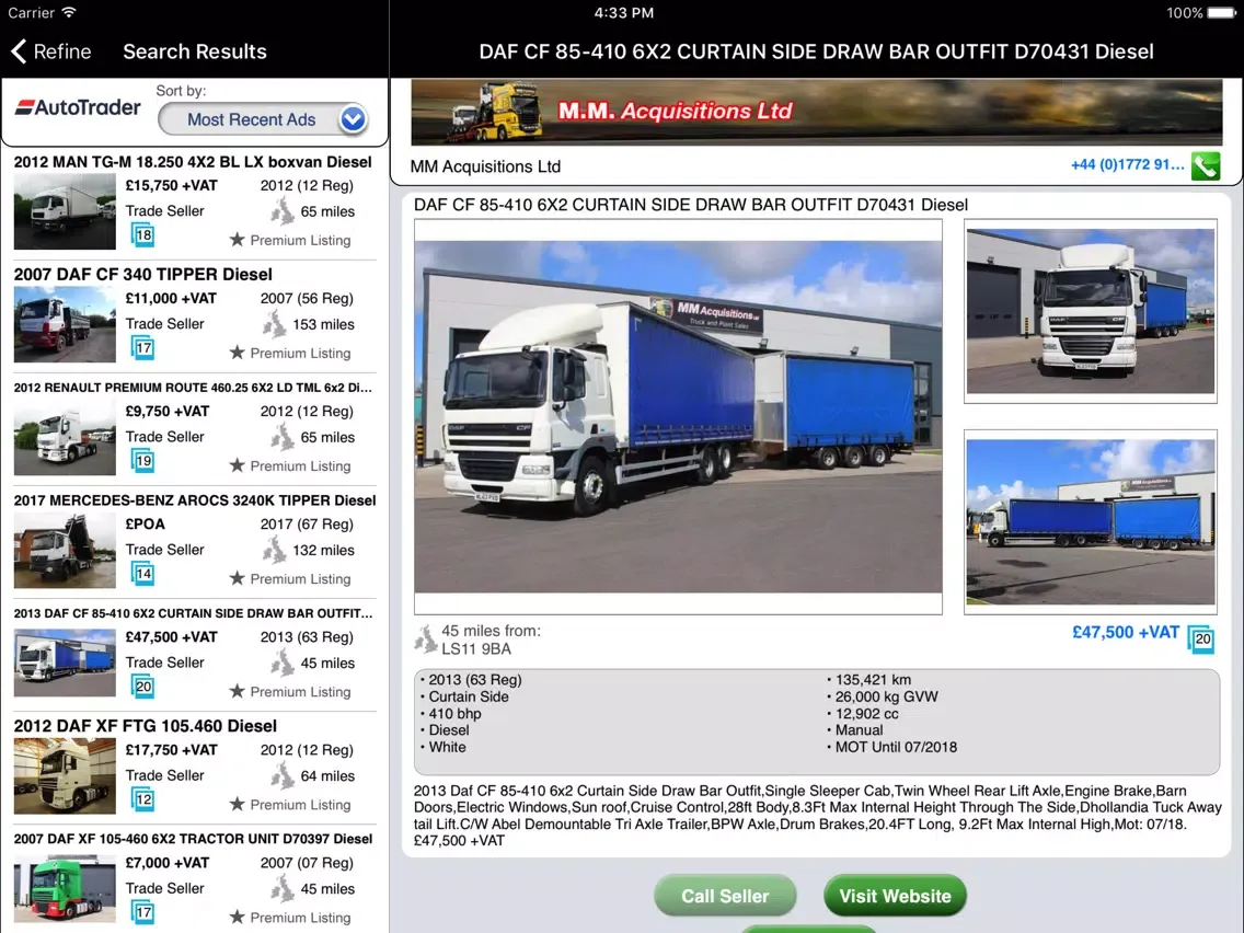Capturas de tela do Auto Trader Truck & Farm iPad 
