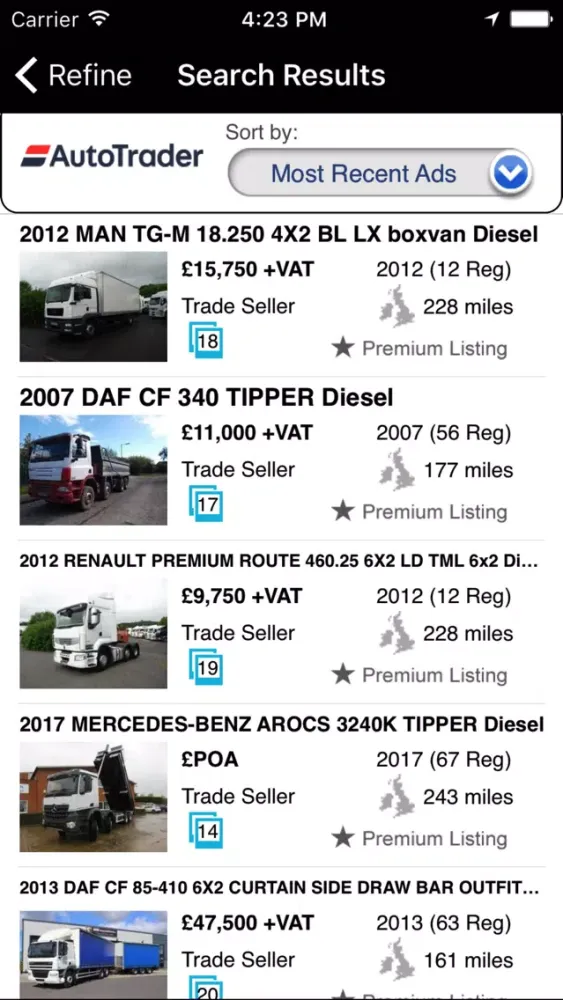 Capturas de tela do Auto Trader Truck & Farm