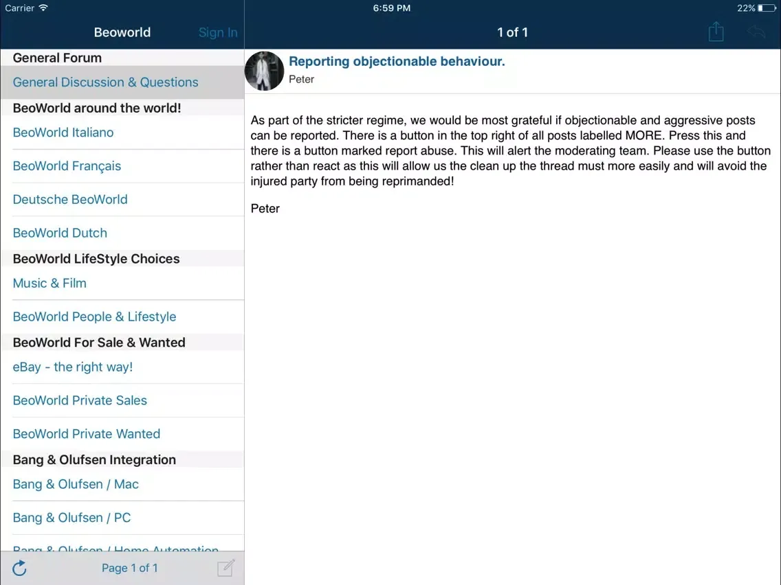 Beoworld iPad  Ekran Görüntüleri