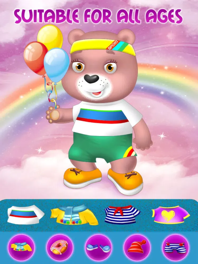 Copy and Care For My Cute Little Rainbow Bears - Educational Fashion Studio Dress Up Free Game iPad  سکرین شاٹس