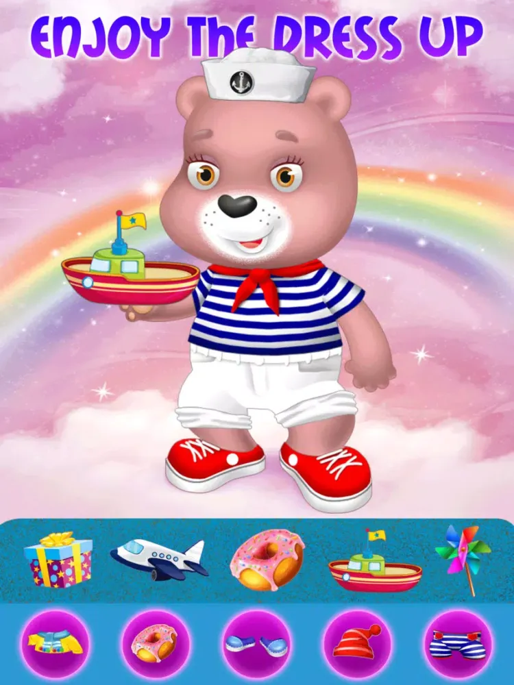 Copy and Care For My Cute Little Rainbow Bears - Educational Fashion Studio Dress Up Free Game iPad  سکرین شاٹس