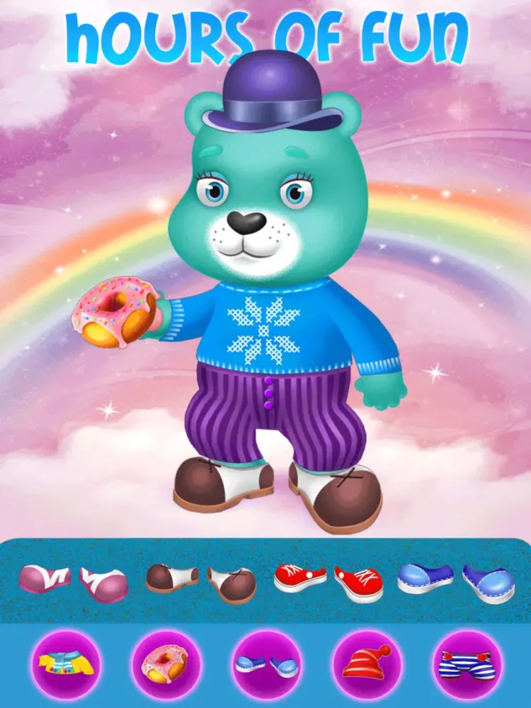 Copy and Care For My Cute Little Rainbow Bears - Educational Fashion Studio Dress Up Free Game iPad  سکرین شاٹس