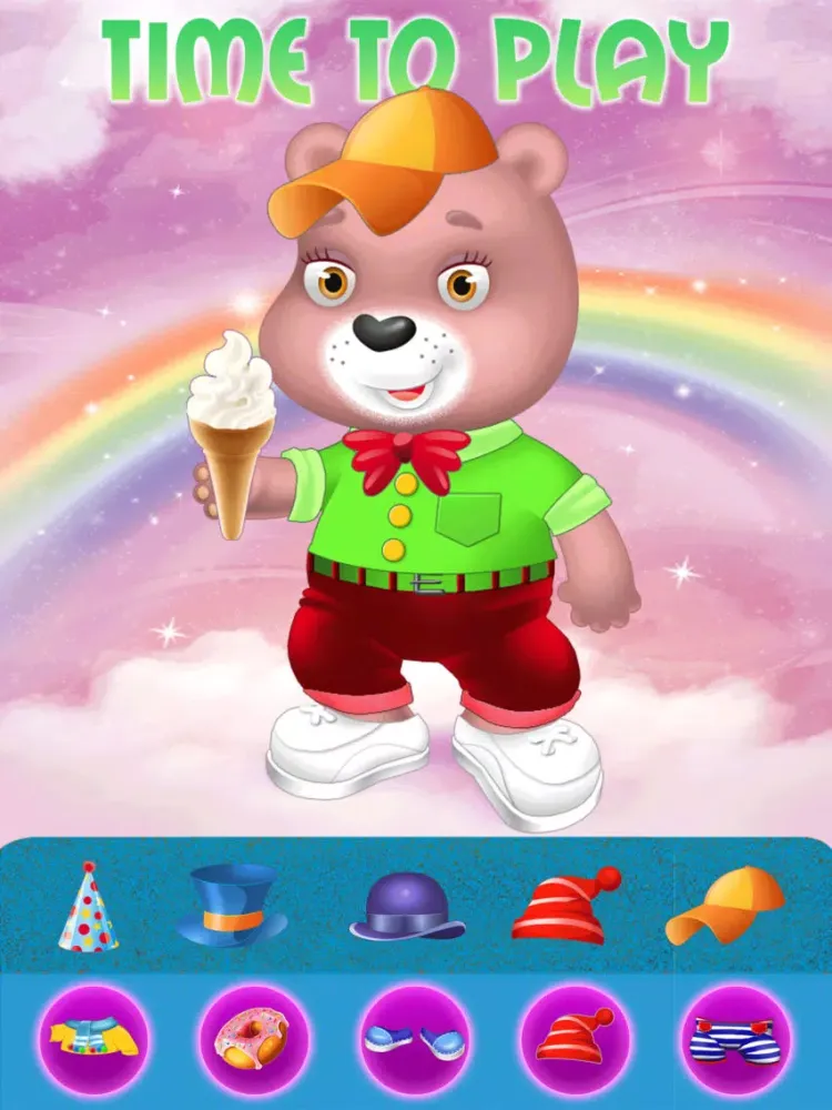 Copy and Care For My Cute Little Rainbow Bears - Educational Fashion Studio Dress Up Free Game iPad  سکرین شاٹس