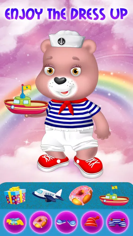 Copy and Care For My Cute Little Rainbow Bears - Educational Fashion Studio Dress Up Free Game سکرین شاٹس