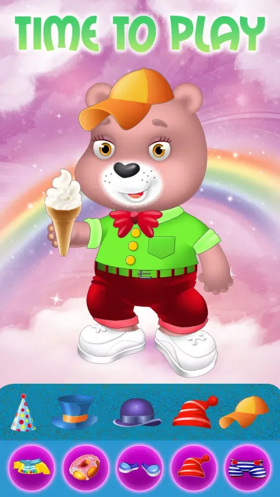 Copy and Care For My Cute Little Rainbow Bears - Educational Fashion Studio Dress Up Free Game سکرین شاٹس