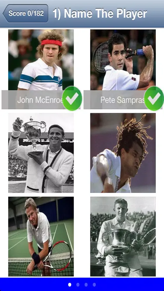 Captures d'écran de Tennis Quiz - Grand Slam Edition