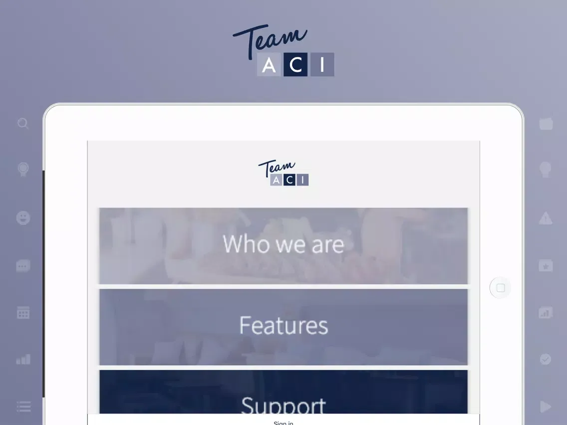 Team ACI iPad  스크린샷