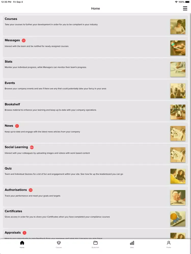 Capturas de pantalla de Bright Education iPad 