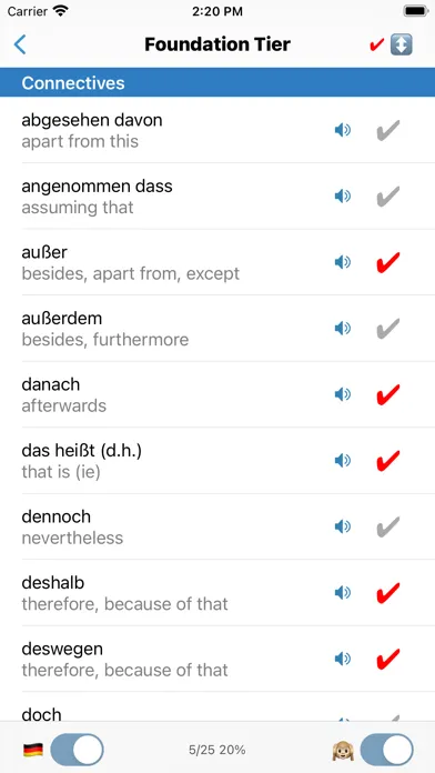 cRaMiT German GCSE Vocabulary স্ক্রিনশট