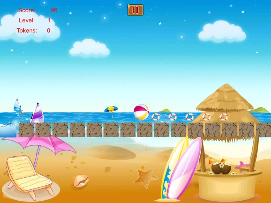 ภาพหน้าจอของ Rolling Beach Ball Survival - Skill Roll Challenge Game iPad 