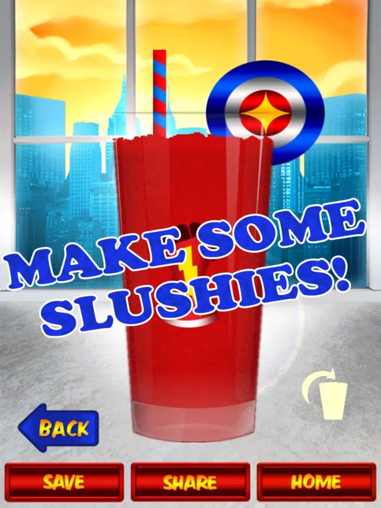 Screenshot di The Amazing Superheroes And Legends Club Frozen Slushies Maker Game Free App iPad 