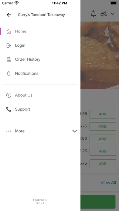 Capturas de pantalla de Currys tandoori takeaway