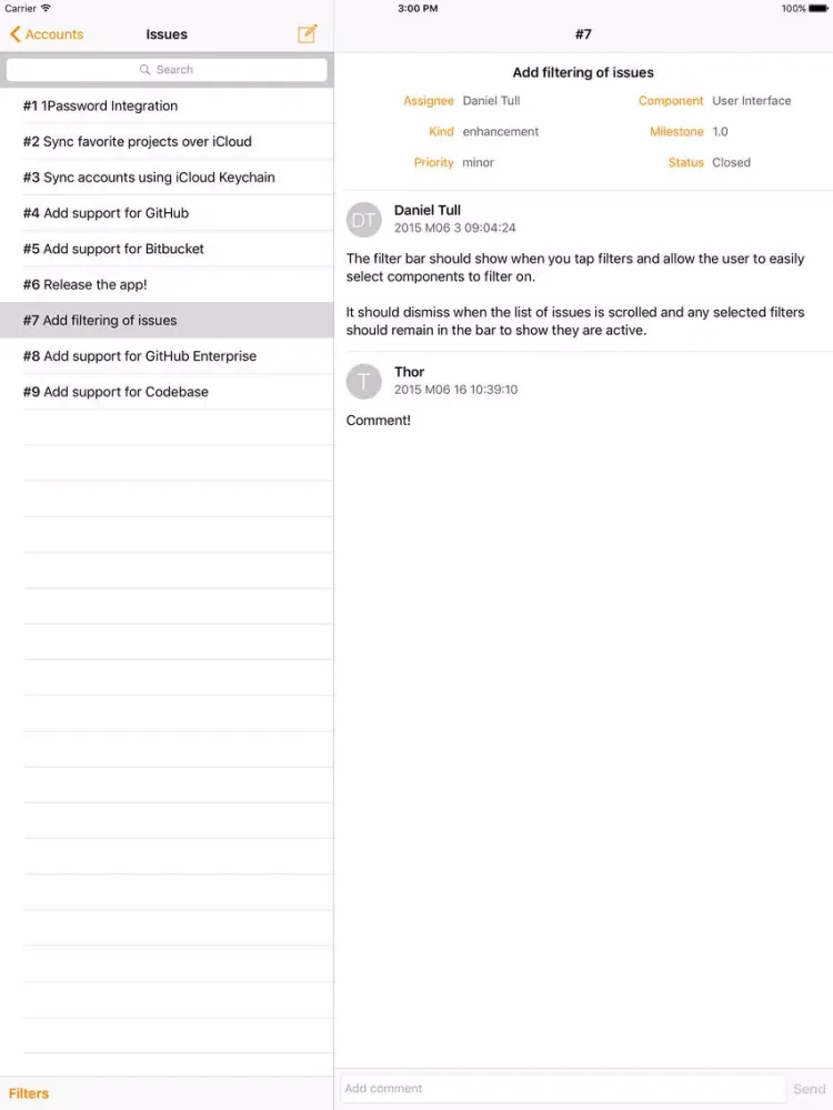 Issues Pro iPad 应用截图