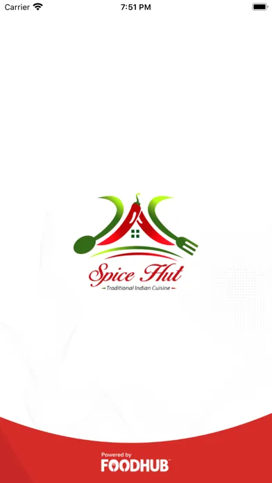 Capturas de tela do Spice Hut.