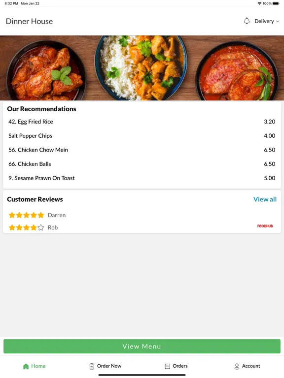 Dinner House iPad  스크린샷