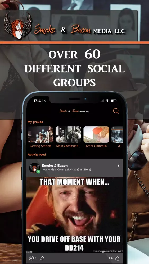 Smoke & Bacon Social Media App স্ক্রিনশট